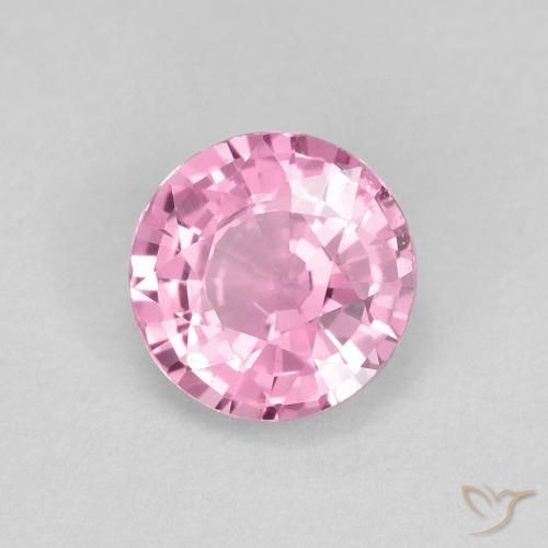0.66 ct Pink Sapphire Stone, Natural Sapphire in Round Facet Shape for Sale