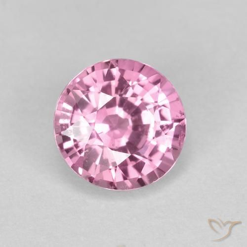 0.73 ct Pink Sapphire Stone, Natural Sapphire in Round Facet Shape for Sale