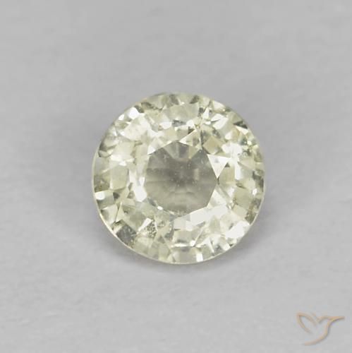 0,35 ct runder gelber Saphir aus Tansania, Größe 4mm, natürlicher Edelstein, VS Reinheit, 1 Stück runder Saphir, Mohs-Härte von 9 Geeignet für den täglichen Gebrauch im Schmuck , Besitzt große Brillanz, Photo A