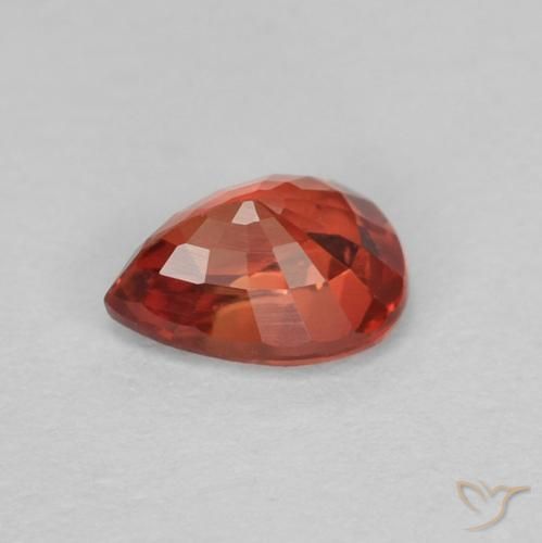 Sapphire Gemstone in 5 x 3.8 mm Size for Sale, Sapphire Stone in Intense Red Color