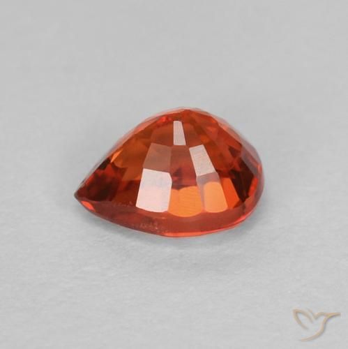Sapphire Gemstone in 4.8 x 3.8 mm Size for Sale, Sapphire Stone in Warm Orange Color