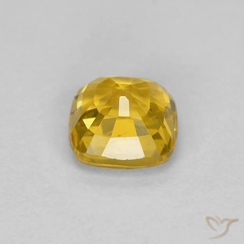 Sapphire Gemstone in 4.4 x 4.4 mm Size for Sale, Sapphire Stone in Golden Color