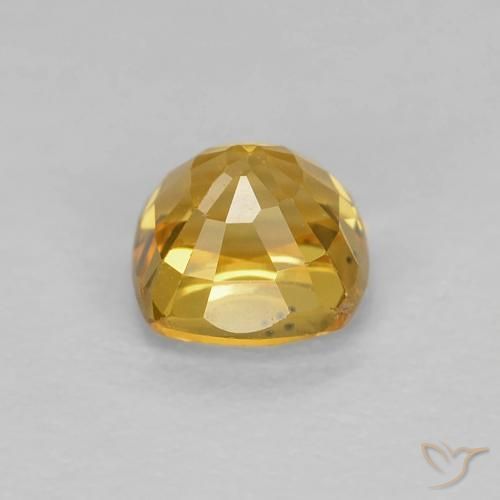 Sapphire Gemstone in 4.6 x 4.5 mm Size for Sale, Sapphire Stone in Golden Color