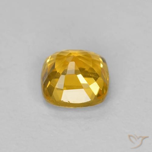 Sapphire Gemstone in 4.4 x 4.4 mm Size for Sale, Sapphire Stone in Golden Color