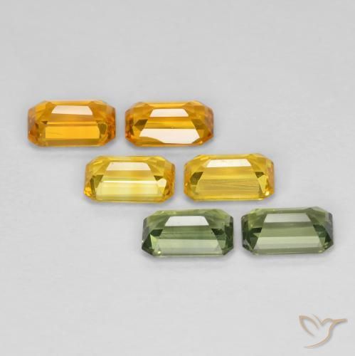 Sapphire Gemstones in 5.2 x 3.3 mm Size for Sale, Sapphire Stones in Multicolor Color