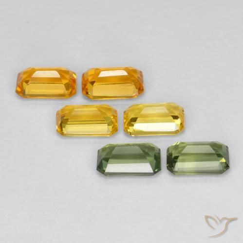 Sapphire Gemstones in 5.2 x 3.2 mm Size for Sale, Sapphire Stones in Multicolor Color