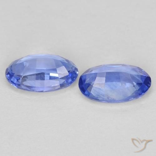 Sapphire Gemstones in 4.9 x 3.1 mm Size for Sale, Sapphire Stones in Pastel Blue Color