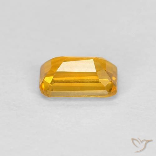 Sapphire Gemstone in 5 x 3.2 mm Size for Sale, Sapphire Stone in Orange-Gold Color