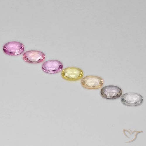 Sapphire Gemstones in 6 x 4 mm (calibrated) Size for Sale, Sapphire Stones in Multicolor Color