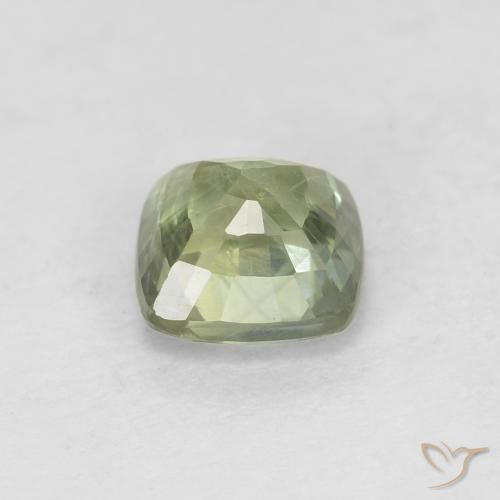 Sapphire Gemstone in 5 x 5 mm (calibrated) Size for Sale, Sapphire Stone in Pale Dark Green Color