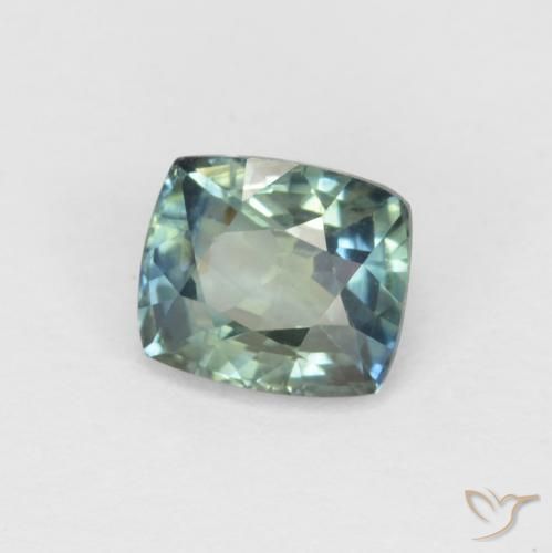 1.19 ct Multicolor Sapphire Stone, Natural Sapphire in Cushion-Cut Shape for Sale