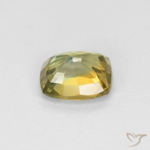 Sapphire Gemstone in 6 x 4.9 mm Size for Sale, Sapphire Stone in Greenish Yellow Color