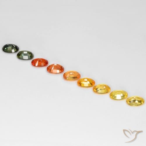 Sapphire Gemstones in 6 x 4.2 mm Size for Sale, Sapphire Stones in Multicolor Color