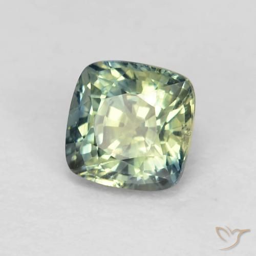 0.98 ct Multicolor Sapphire Stone, Natural Sapphire in Cushion-Cut Shape for Sale