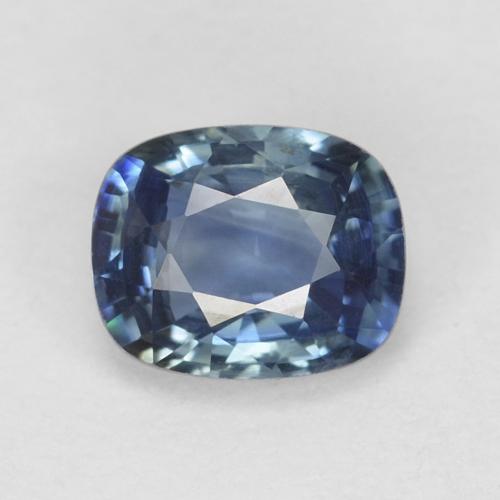 5,5 x 4,4mm kissenschliff blauer Saphir aus Madagaskar, Gewicht von 0,69 ct, natürlicher Edelstein in VS Reinheit, 1 Stück kissenschliff Saphir - Farbe: Navy blau, Mohs-Härte von 9 Geeignet für den täglichen Gebrauch im Schmuck, Stein der Weisheit, Photo A