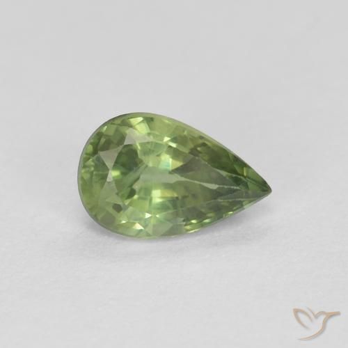 0.64ct Natural Forest Green Sapphire, Pear Shape, VS