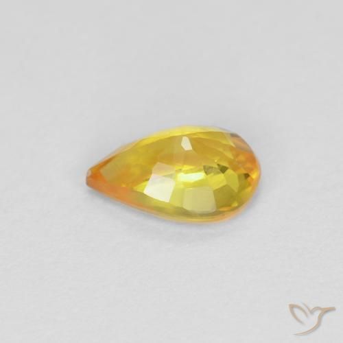 Sapphire Gemstone in 5.7 x 3.9 mm Size for Sale, Sapphire Stone in Golden Color