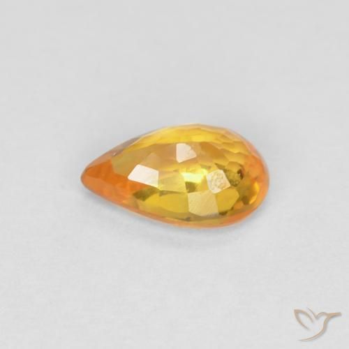 Sapphire Gemstone in 6 x 4 mm (calibrated) Size for Sale, Sapphire Stone in Gold Color