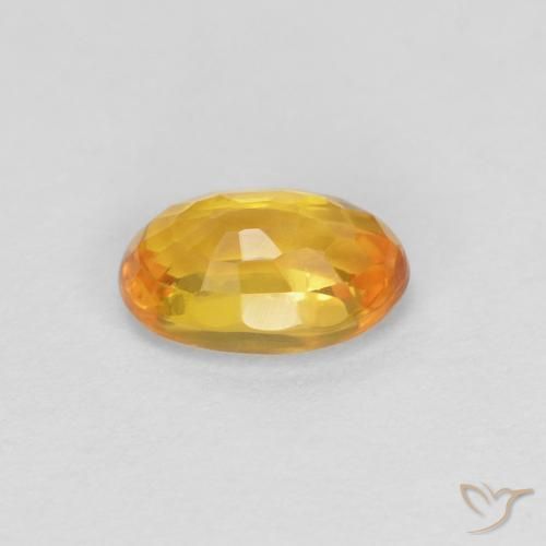 Sapphire Gemstone in 6 x 4 mm (calibrated) Size for Sale, Sapphire Stone in Apricot Orange Color