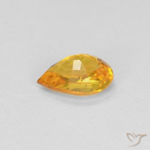 Sapphire Gemstone in 6 x 4 mm (calibrated) Size for Sale, Sapphire Stone in Golden Color