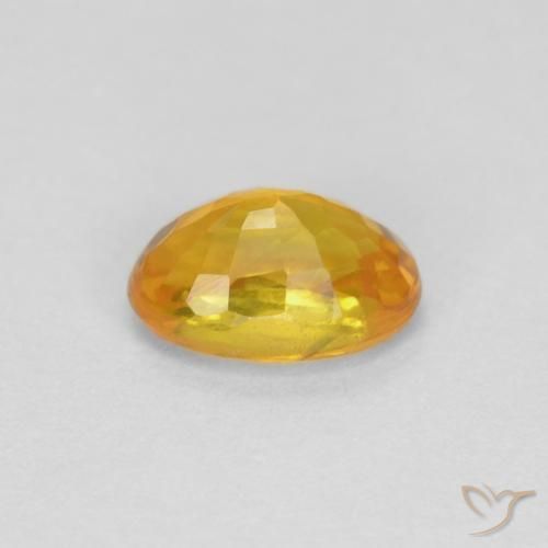 Sapphire Gemstone in 6 x 4 mm (calibrated) Size for Sale, Sapphire Stone in Golden Color