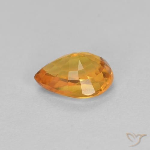 Sapphire Gemstone in 6 x 4 mm (calibrated) Size for Sale, Sapphire Stone in Gold Color