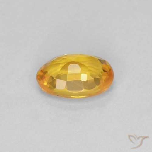 Sapphire Gemstone in 6 x 4 mm (calibrated) Size for Sale, Sapphire Stone in Golden Color