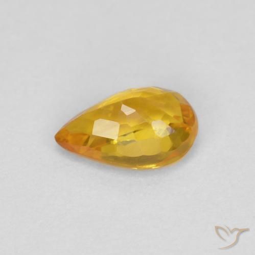 Sapphire Gemstone in 6 x 4 mm (calibrated) Size for Sale, Sapphire Stone in Golden Color