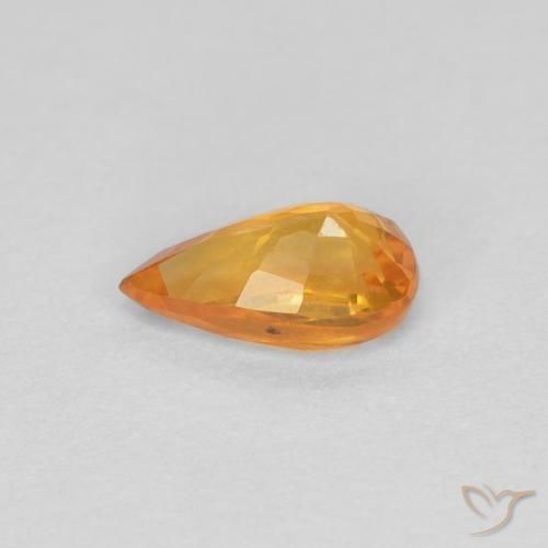 Sapphire Gemstone in 5.6 x 3.1 mm Size for Sale, Sapphire Stone in Gold Color