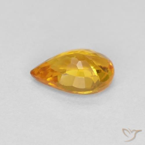 Sapphire Gemstone in 6 x 4 mm (calibrated) Size for Sale, Sapphire Stone in Golden Color