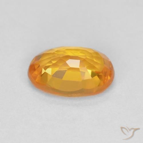 Sapphire Gemstone in 6 x 4 mm (calibrated) Size for Sale, Sapphire Stone in Gold Color