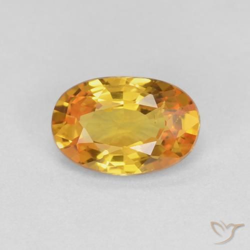 0.60ct Natural Golden Sapphire, Oval, VS