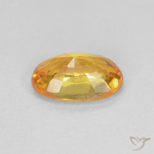 Sapphire Gemstone in 6 x 4 mm (calibrated) Size for Sale, Sapphire Stone in Golden Color