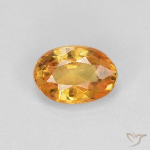 0.62ct Natural Dark Orange-Gold Sapphire, Oval, VS