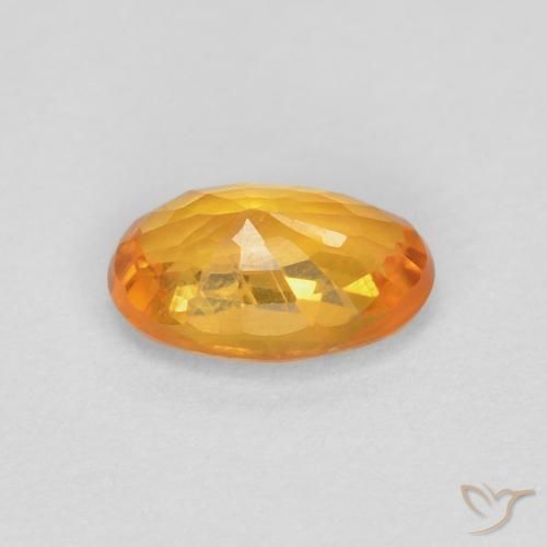 Sapphire Gemstone in 6 x 4 mm (calibrated) Size for Sale, Sapphire Stone in Gold Color
