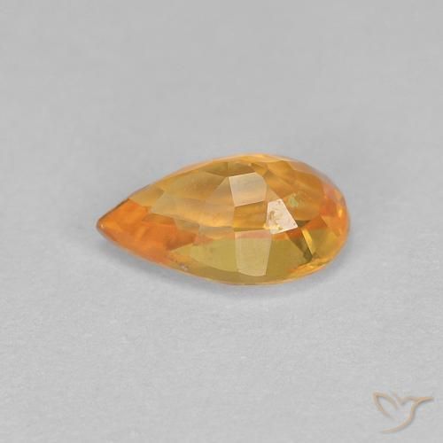 Sapphire Gemstone in 6 x 4 mm (calibrated) Size for Sale, Sapphire Stone in Medium Orange Color