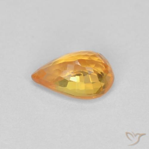 Sapphire Gemstone in 6 x 4 mm (calibrated) Size for Sale, Sapphire Stone in Medium Orange Color
