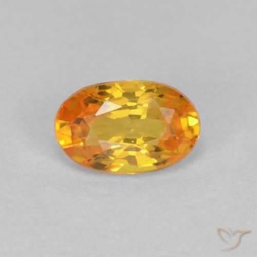 0.61ct Natural Gold Sapphire, Oval, VVS