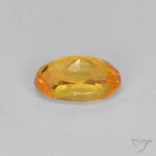Sapphire Gemstone in 6 x 4 mm (calibrated) Size for Sale, Sapphire Stone in Gold Color