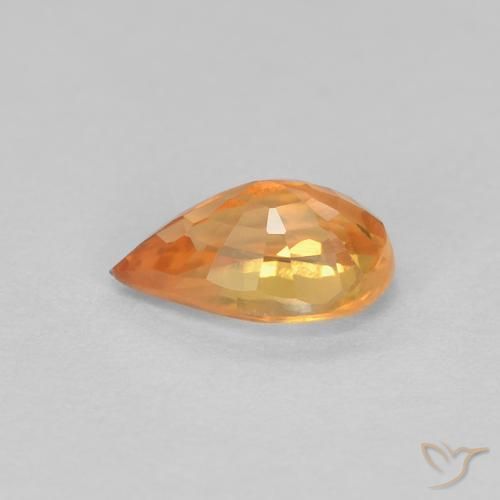 Sapphire Gemstone in 6 x 4 mm (calibrated) Size for Sale, Sapphire Stone in Bright Orange Color