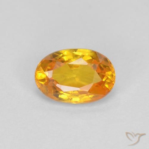 0.62ct Natural Gold Sapphire, Oval, VVS