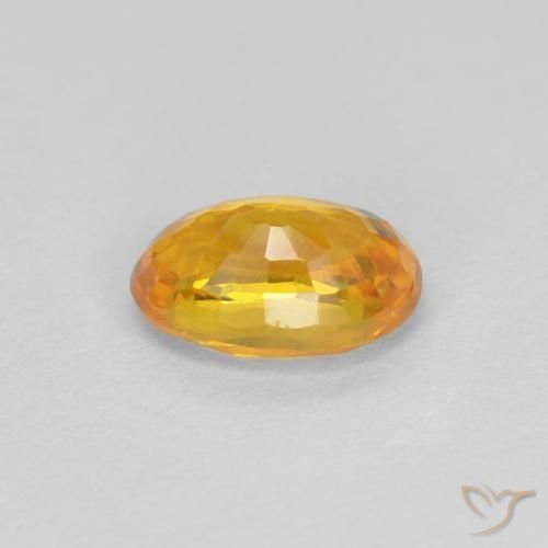Sapphire Gemstone in 6 x 4 mm (calibrated) Size for Sale, Sapphire Stone in Gold Color