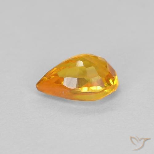 Sapphire Gemstone in 5.7 x 4 mm Size for Sale, Sapphire Stone in Gold Color