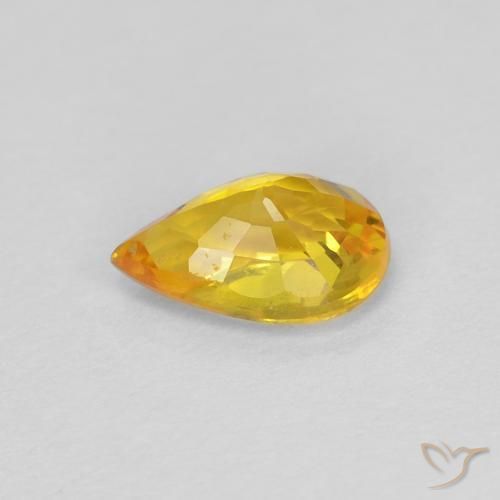 Sapphire Gemstone in 6 x 4 mm (calibrated) Size for Sale, Sapphire Stone in Golden Color