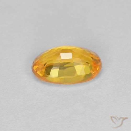 Sapphire Gemstone in 6 x 4 mm (calibrated) Size for Sale, Sapphire Stone in Medium Orange Color