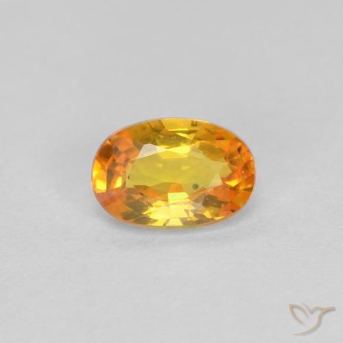 0.43ct Natural Medium Orange Sapphire, Oval, VVS-VS