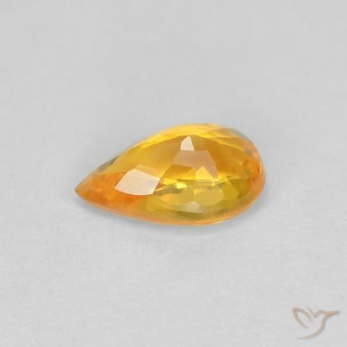 Sapphire Gemstone in 6 x 4 mm (calibrated) Size for Sale, Sapphire Stone in Medium Orange Color