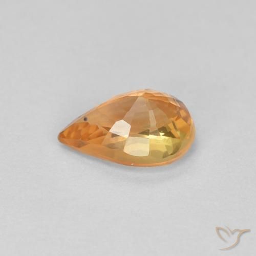 Sapphire Gemstone in 6 x 4 mm (calibrated) Size for Sale, Sapphire Stone in Medium Orange Color