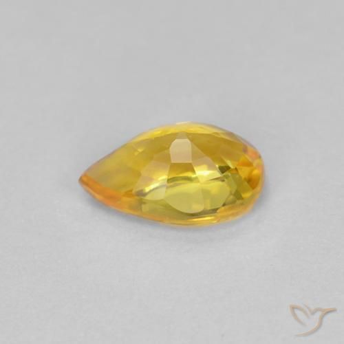 Sapphire Gemstone in 6 x 4 mm (calibrated) Size for Sale, Sapphire Stone in Golden Color