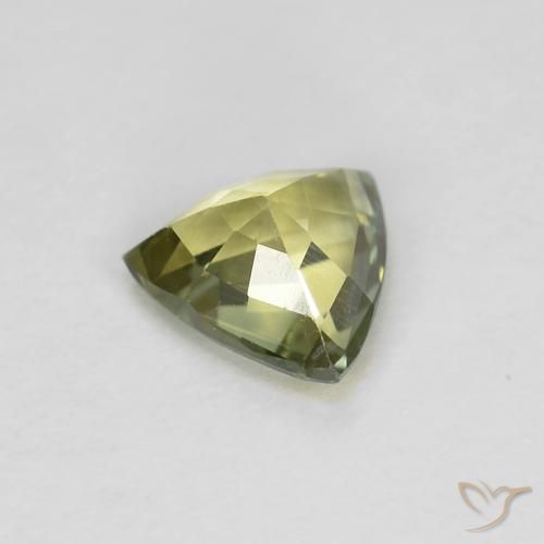 Sapphire Gemstone in 5.6 x 5.3 mm Size for Sale, Sapphire Stone in Medium Green Color